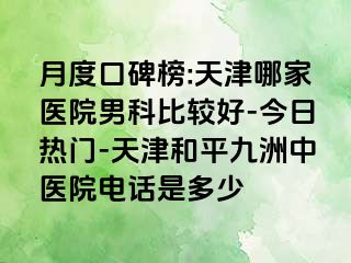 月度口碑榜:天津哪家医院男科比较好-今日热门-天津和平九洲中医院电话是多少